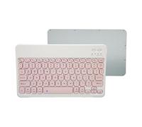 Sxhlseller Tastiera Bluetooth Wireless da 10 Pollici, Tastiera Bluetooth Wireless Ricaricabile USB Sottile e Silenziosa, Tastiera per Tablet Portatile Impermeabile con Connessione Stabile (Rosa)