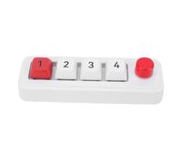 Sxhlseller Tastiera Macro Programmabile a 4 Tasti con Hot Swap, Scorciatoia con un per i Giochi di Lavoro, Tipo C Cablata per Efficienza in Ufficio, Creatori e Designer di Contenuti (WHITE)