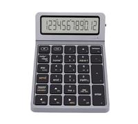 Sxhlseller Tastiera Numerica Wireless Bluetooth 12 Cifre con Display LCD, per Inserimento Dati su Laptop Tablet (grigio scuro)