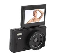 Sxhlseller Telecamere per la Fotografia, Fotocamera da Vlogging Digitale da 5K 75 MP per YouTube con Schermo a Flip da 3 Pollici a 180 °, 18x Zoom, Batterie da 1150 MAh, Fotocamera Compatta (BLACK)