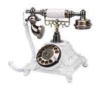 Sxhlseller Telefono retrò Vintage, Telefono per Gli Ospiti Audio, Dispositivo di Registrazione dei Messaggi retrò per Feste di Matrimoni con capacità USB da 32 GB (White)