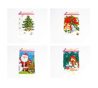 Sxhlseller Tovaglia di Buon Natale Varietà di Stili Adatti a Tutti i Tavoli per Decorazioni Natalizie Decorazioni per Tavoli da Pranzo in Materiale PVC (Colore assortito)