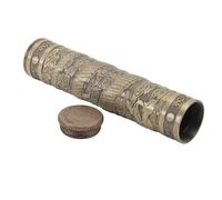 Sxhlseller Tubo di Conservazione Portatile, Uso Versatile del Contenitore di Tubo Metallico Leggero Resistente (Bronzo)