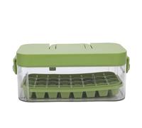 Sxhlseller Vassoio per Cubetti di Ghiaccio in Silicone a 24 Celle con Coperchio e Paletta | Stampo per Ghiaccio Flessibile Senza BPA per Congelatore, Vassoio per Frigorifero a Rilascio Facile per