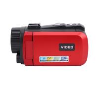 Sxhlseller Videocamera 1080P Videocamera Registratore per Fotocamera Digitale, 24 MP con Schermo da 270 Gradi da 3,0 Pollici, Bussola Zoom 18X, modalità Notturna per Viaggi o Eventi (rosso)