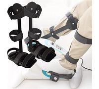SXHMSAL 1 Paio Staffe di Fisse Gambe per Cyclette, Staffa di Protezione per Gambe per Pedali di Riabilitazione Multifunzionale con Chiusura in Velcro, Trainer Riabilitativo,Nero