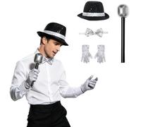 Sxiwei Costumi Cosplay Con Stelle Sequins Lucenti La Gala Bianco Nero C Taglia unica