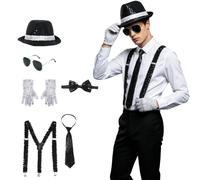 Sxiwei Costumi Cosplay Con Stelle Sequins Lucenti La Gala Nero Bianco B Taglia unica