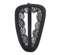 Sxiwei Donna Sexy Cstring Aperto String Micro Mini Tanga Elegante Organza Paillettes Hipster Mutande Erotico Slip Nero Taglia Unica