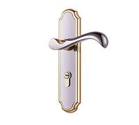 SXJY Set di pomelli for porte in acciaio inossidabile e serratura a leva con catenaccio - Funzione privacy for camera da letto e bagno - Facile da installare, durevole, dispositivo moderno(ModelC)