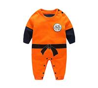 Sxkayxr, Tutina per neonati in stile cartone animato, ispirata a Goku, unisex, Orange1., 90cm/12-24 Months