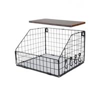 SXKJQER Cesto Portaoggetti Per Frutta A Parete, Cesto Portaoggetti Per Frutta In Metallo,per Cucina,bagno，per Frutta Spuntini Organizzatore Da Cucina Per Il Pane