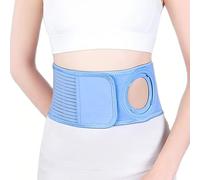 SXKLLYX Cintura di Supporto per Stomia da Uomo o da Donna, Larghezza 12 Cm, Fascia per Stomia Regolabile, 4 Misure di Fori, Previene L'ernia Parastomale