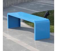 SXKLYRF Panchine da Giardino da Esterno in Metallo, Panca da Esterno Senza Schienale, Resistente Alle Intemperie per Giardino, Veranda e Parco(Blue,100x40x45cm/39x16x18in)