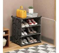 SXKLYRF Scarpiera Portatile con Porta, Scarpiera Impilabile, Porta Scarpe in Plastica Regolabile per Armadio, Camera da Letto, Ingresso(44x32x46cm/17x13x18in)