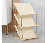 SXKLYRF Scarpiera Verticale Stretta, Porta Scarpe Salvaspazio, Scarpiera Impilabile a 2/3/4/5/6/7/8 Livelli per Armadio, Ingresso, Soggiorno(Beige,27x27x60cm/11x11x24in)