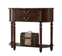 SXKLYRF Tavolo Consolle Ingresso a Mezzaluna con 2 Cassetti e Ripiano Aperto, Mensola Dietro Divano per Soggiorno, Ingresso, Corridoio, Arredamento Decorativo Vintage(100x30x90cm/39x12x35in)