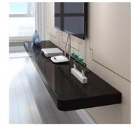 Sxlawesom Mobile TV sospeso, Mensola a Parete con Fori passacavi per Libri, Oggetti e Decorazione d'interni(Nero,120x24x2.5cm)