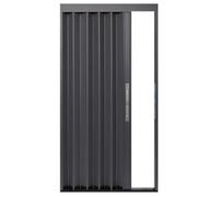 Sxlawesom Porta a Soffietto Pieghevole, Interamente in Lega di Alluminio, Include Porta e Accessori di Montaggio, Maniglia e chiavistello(Gray Right,710x1010mm)
