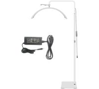 SXLIGHT Lampada per Extension Ciglia - Lampada a LED a Mezzaluna per Tatuatori, Onicotecnici, Estetisti Lampada a Luce Fredda E Calda con Luminosità E Altezza Regolabili - con Supporto per Telefono