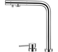 SXLSZ Rubinetto Tre Vie Abbattibile Rubinetto Lavello Cucina 3 Vie Miscelatore Monocomando Rubinetto Lavello Cucina 3 in 1 Filtro per Lavello Acciaio Inox,Cromo