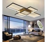 SXLXQM Lampadario Soggiorno LED Dimmerabile Moderna, Plafoniera LED Soffitto Rettangolare 118W 10620 lumen, Lampadario Soggiorno a Sospensione Grande 3000K-6000K, per Soggiorno, Camera da Letto