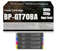 SXLXYOF Cartucce di toner BP-GT70 Nero Giallo Magenta Ciano compatibili BP-GT70BA BP-GT70CA BP-GT70MA BP-GT70YA per Sharp BP-50c26 50C31 50C36 50C45 50C55 50C65 70C31 70C36 70C45,4Pack-BP GT70