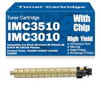 SXLXYOF Cartucce di toner compatibili IM C3510 C3010 IMC3510 IMC3010 842506 842507 842508 842509 per Ricoh IM C3010 IM C3010A IM C3510 IM C3510A Stampanti ad alta resa,Yellow-IM C3510 C3010