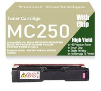 SXLXYOF Cartucce di toner compatibili MC250 Nero Giallo Magenta Ciano con chip 408360 408361 408362 408363 Toner ad alta capacità per Ricoh MC250FW MC250FWB PC301W PC300W,Magenta-MC250