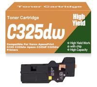 SXLXYOF Cartucce di Toner compatibili per C325dw, Nero, Giallo, Magenta, Ciano per Xerox ApeosPrint C325, C325dw, Apeos C325df, C325dw Stampanti con Chip, 6000 Pagine,C325dw-Yellow