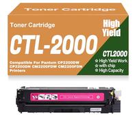 SXLXYOF Cartucce di Toner CTL-2000 Nero Ciano Magenta Giallo ad Alta capacità Toner Compatibile CTL-2000 ad Alta capacità per Pantum CP2200DW CP2200DN CM2200FDW CM2200FDN Stampanti,Magenta-CTL2000