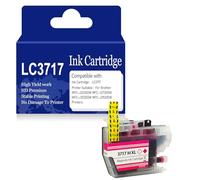 SXLXYOF Cartucce d'inchiostro compatibili LC3717 Cartuccia d'inchiostro Nero Ciano Giallo Magenta per Brother MFC-J2330DW MFC-J2730DW MFC-J3530DW MFC-J3930DW,Ink Cartridge-LC3717M (Magenta)