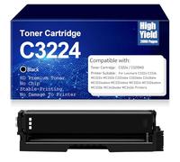 SXLXYOF Cartucce toner C3224 C3210K0 per Lexmark C3224 C3326 MC3224 MC3326 C3224dw C3326dw C3426dw MC3224adwe MC3224dwe MC3224i MC3326adwe MC3326i MC3426adw MC3426i Nessun chip,Black-1PC