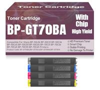 SXLXYOF Cartucce toner compatibili ad alta capacità BP-GT70BA BP-GT70CA BP-GT70MA BP-GT70YA per Sharp BP-50c26 BP-50C31 BP-50C36 BP-50C45 BP-50C55 BP-50C65 BP-70C31 BP-70C36 BP-70C45,4Pack-BP GT70