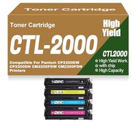 SXLXYOF Cartucce Toner compatibili CTL-2000K CTL-2000M CTL-2000C CTL-2000Y Toner ad Alta capacità ad Alta capacità di Ricambio per Pantum CP2200DW CP2200DN CM2200FDW CM2200FDN,4Pack-CTL2000