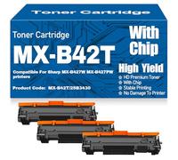 SXLXYOF Cartucce toner compatibili MX-B42T 25B3430 MX-B427W MX-B427PW Cartuccia toner nero ad alta capacità ad alta resa per Sharp MX-B427W MX-B427PW,25B3430-3PC