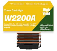 SXLXYOF Cartucce Toner compatibili W2200A W2201A W2202A W2203A 220A Nero Ciano Giallo Magenta per HP MFP a Colori 4302dw 4302fdw 4202dw 4202dn 4302fdn con Chip,220A-4Pack