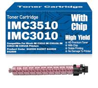 SXLXYOF Per Ricoh IMC3510 IMC3010 Cartucce di toner Toner compatibile IM C3510 C3010 Nero Giallo Magenta Ciano ad alta capacità per Ricoh IM C3010 IM C3010A IM C3510 IM C3510A,Magenta-IM C3510 C3010