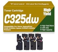 SXLXYOF per Xerox C325 C325dw C325df C325dw Cartucce Toner compatibili CT203486 CT203487 CT203488 CT203489 per Xerox ApeosPrint C325 C325dw Apeos C325df C325dw Stampanti,C325dw-4Pack