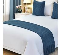 SXLXYOF Sciarpa boho per letto king-size, con nappe, in tessuto a maglia, per letto queen size, protezione per camera d'albergo, casa, J-60 x 230 cm (1,5 m)
