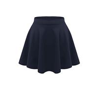 SXME MIGHT SAY Gonna da scuola per bambina, a vita alta, colore blu scuro, svasata, estiva, a pieghe, minigonna, solida, basic, per ogni occasione, nuova età 5 6 7 8 9 10 11 12 13 anni