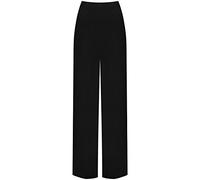 SXME MIGHT SAY Pantaloni semplici da donna a palazzo, gamba larga, elasticizzati, svasati, taglie forti, neri
