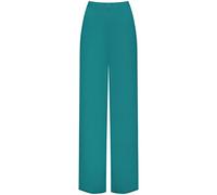 SXME MIGHT SAY Pantaloni semplici da donna a palazzo, gamba larga, elasticizzati, svasati, taglie forti, colore verde acqua