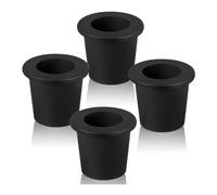 Sxmrmnx 4 tappi ad per ombrellone da tavolo da patio, stabilizzatore in silicone per ombrello da piscina, inserto per foro ad da tavolo per ombrello, nero