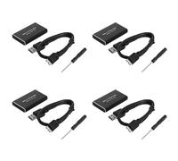 Sxmrmnx 4X MSATA a USB 3.0 SSD Enclosure External Hard Drive Box Storage Case Adapter per 30X50mm 30X30mm MSATA SSD