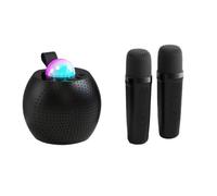 Sxmrmnx Altoparlante portatile Bluetooth Karaoke con 2 microfoni wireless Home Karaoke Music Center Sound System