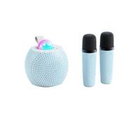 Sxmrmnx Altoparlante portatile per karaoke Bluetooth per esterni portatile a colori luce ambientale Home Karaoke Music Center Sound System B