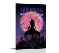 SXNRVM I Am AtomicModern stampato ad alta definizione multi scena decorazione per la casa per dipinti murali impermeabili in soggiorno, camera da letto, uffici e bagni, 60 x 90 cm, stile cornice