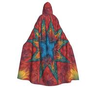 SXOOGE Colorful Star 1 Mantello di Halloween Unisex Accappatoio Con Cappuccio Mantello Costume Cosplay Mantello per Halloween Con Cappuccio Uniforme