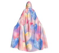 SXOOGE Rainbow, mantello unisex per cosplay, Halloween, con cappuccio, mantello per feste